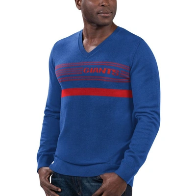 Starter Royal New York Giants Legacy Collection V-neck Pullover Sweater