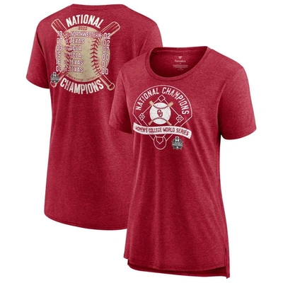 Fanatics College World Series Champions Slide Schedule T-shirt At In Crimson