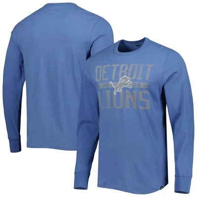 47 ' Blue Detroit Lions Brand Wide Out Franklin Long Sleeve T-shirt