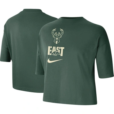 Nike Hunter Green Milwaukee Bucks Essential Boxy T-shirt