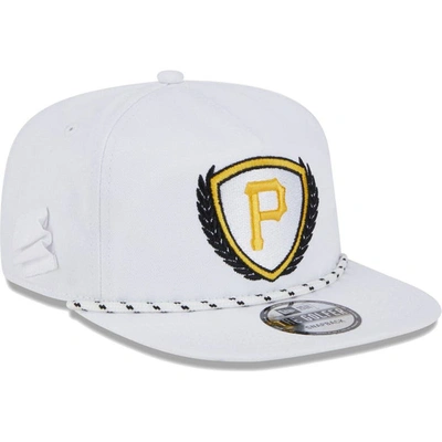 New Era White Pittsburgh Pirates Golfer Tee 9fifty Snapback Hat