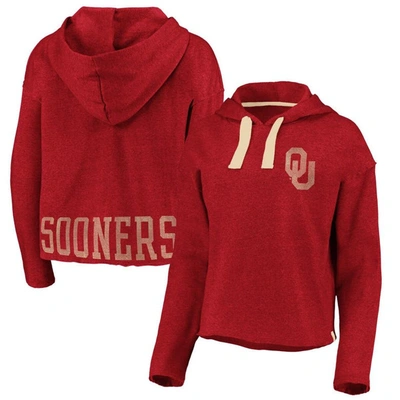 Fanatics Branded Crimson Oklahoma Sooners True Classics Cropped Pullover Hoodie