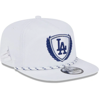 New Era White Los Angeles Dodgers Golfer Tee 9fifty Snapback Hat