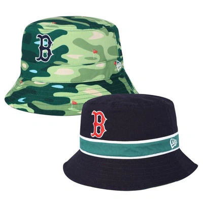 New Era Navy Boston Red Sox Reverse Bucket Hat