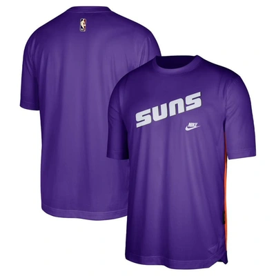Nike Purple Phoenix Suns Hardwood Classics Pregame Warmup Shooting Performance T-shirt