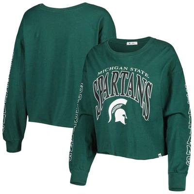 47 ' Green Michigan State Spartans Parkway Ii Cropped Long Sleeve T-shirt