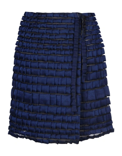 Giorgio Armani Knee Length Skirt In Dark Blue