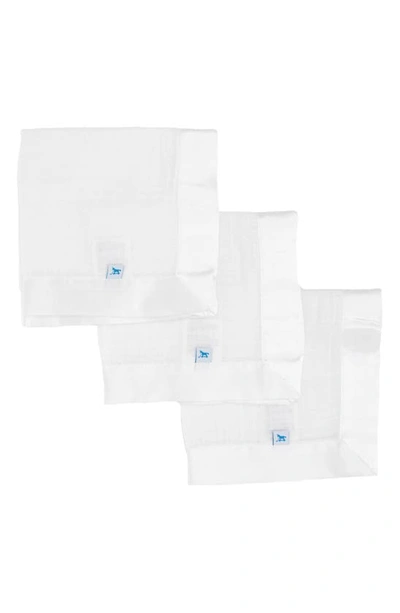 Little Unicorn 3-pack Print Cotton Muslin Blankets In White
