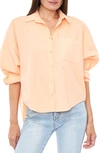 Pistola Sloane Colorblock High-low Stretch Cotton Shirt In Sherbert