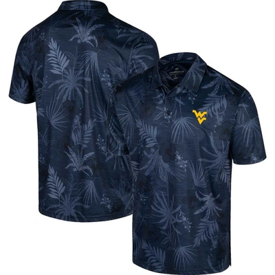 Colosseum Navy West Virginia Mountaineers Palms Team Polo
