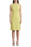 Lafayette 148 Harpson Sleeveless Sheath Dress In Bright Citrine