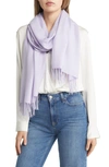 Nordstrom Tissue Weight Wool & Cashmere Scarf In Purple Calluna