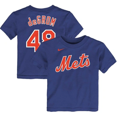 Nike Kids' Toddler  Jacob Degrom Royal New York Mets Player Name & Number T-shirt