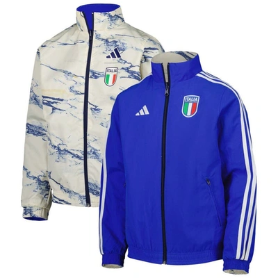 Adidas Originals Kids' Youth Adidas Blue Italy National Team Anthem Reversible Full-zip Jacket