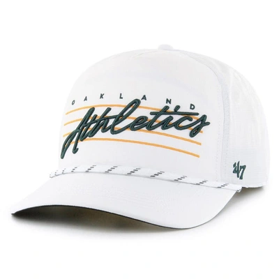 47 '  White Oakland Athletics Downburst Hitch Snapback Hat