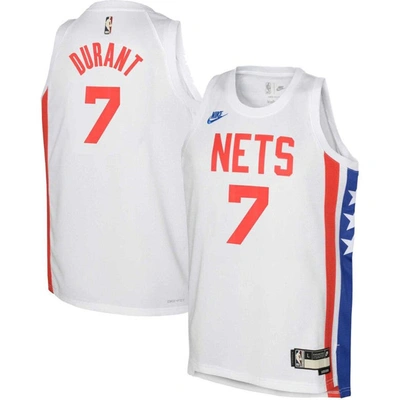 Nike Kids' Youth  Kevin Durant White Brooklyn Nets 2022/23 Swingman Jersey