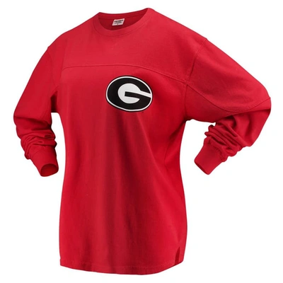 Pressbox Red Georgia Bulldogs The Big Shirt Oversized Long Sleeve T-shirt