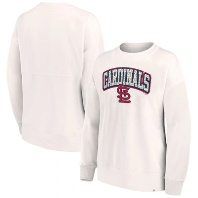 Fanatics Branded Cream St. Louis Cardinals Leopard Pullover Sweatshirt