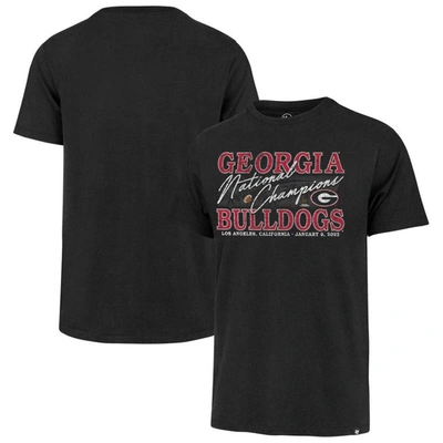 47 ' Black Georgia Bulldogs College Football Playoff 2022 National Champions Script T-shirt