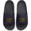 Nike Baltimore Ravens Off-court Wordmark Slide Sandals In Grey