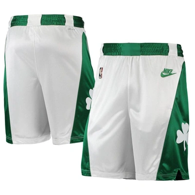 Nike Men's White, Kelly Green Boston Celtics 2021/22 Classic Edition Swingman Performance Shorts In White,kelly Green