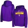 Nike Kids' Youth  Purple Los Angeles Lakers Spotlight Practice Performance Pullover Hoodie