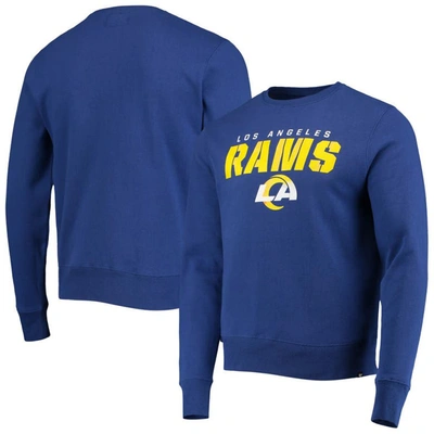 47 ' Royal Los Angeles Rams Traction Headline Pullover Sweatshirt