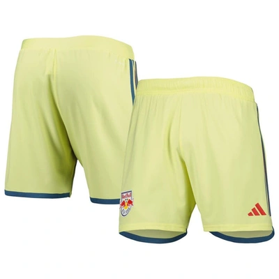 Adidas Originals Adidas Yellow New York Red Bulls 2023 Home Aeroready Authentic Shorts