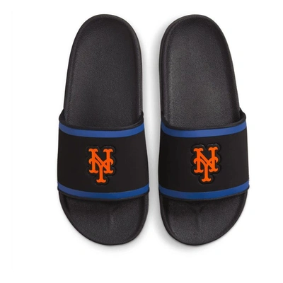 Nike New York Mets Off-court Wordmark Slide Sandals In Black