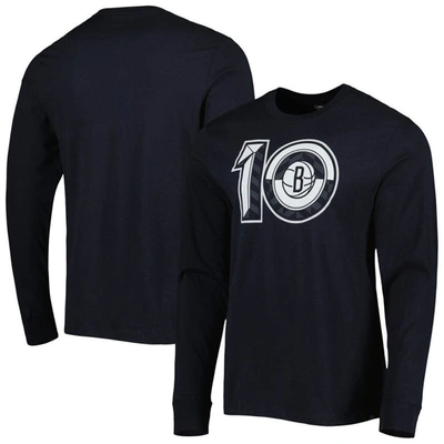 47 ' Black Brooklyn Nets 10th Anniversary Super Rival Long Sleeve T-shirt