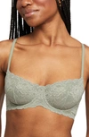 Montelle Intimates Flirt Lace Underwire Demi Bra In Sage