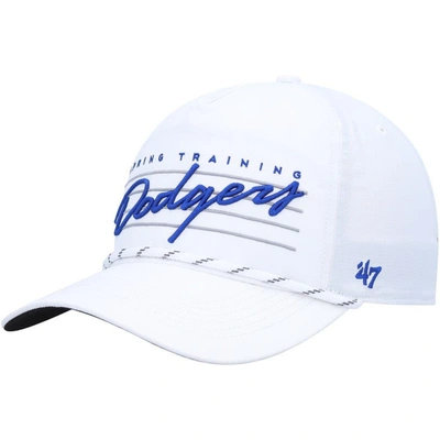 47 '  White Los Angeles Dodgers Downburst Hitch Snapback Hat