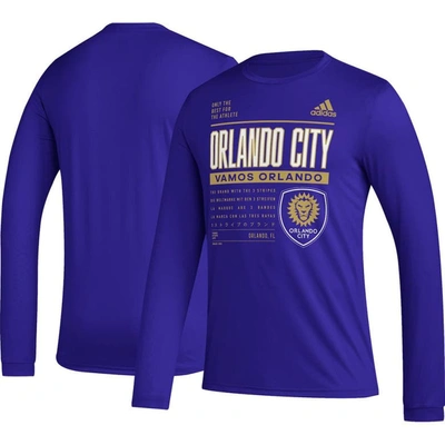 Adidas Originals Adidas Purple Orlando City Sc Club Dna Long Sleeve T-shirt