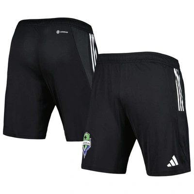 Adidas Originals Adidas Black Seattle Sounders Fc 2023 On-field Aeroready Training Shorts