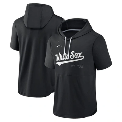 Nike Black Chicago White Sox Springer Short Sleeve Team Pullover Hoodie