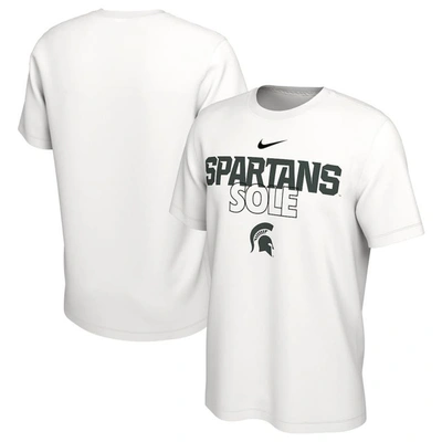 Nike White Michigan State Spartans On Court Bench T-shirt