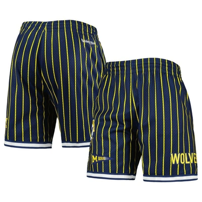 Mitchell & Ness Men's  Navy Michigan Wolverines City Collection Mesh Shorts