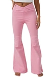 Free People Venice Beach Flare Pants In Pink