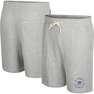 Colosseum Heather Gray Kansas State Wildcats Love To Hear This Terry Shorts