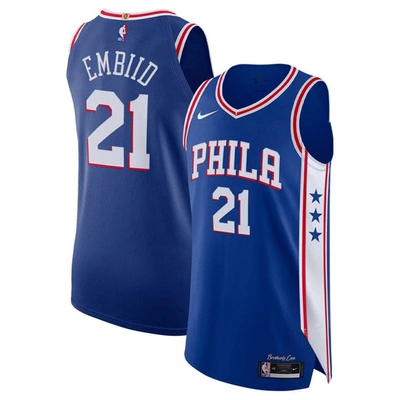 Nike Joel Embiid Royal Philadelphia 76ers 2020/21 Authentic Player Jersey