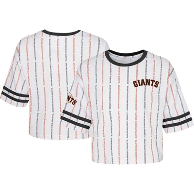Outerstuff Kids' Girls Youth White San Francisco Giants Ball Striped T-shirt