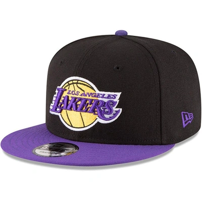New Era 9fifty Nba Los Angeles Lakers 2-tone Black/purple Snapback Hat 70557044 In Black,purple