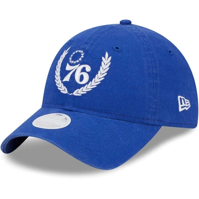 New Era Royal Philadelphia 76ers Leaves 9twenty Adjustable Hat