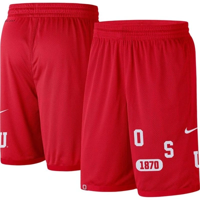 Nike Scarlet Ohio State Buckeyes Wordmark Performance Shorts
