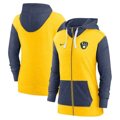 Nike Gold Milwaukee Brewers Full-zip Hoodie