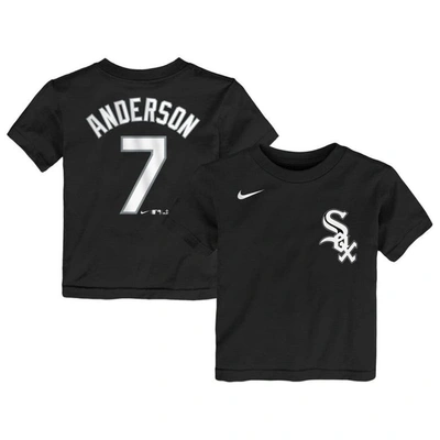 Nike Kids' Toddler  Tim Anderson Black Chicago White Sox Player Name & Number T-shirt