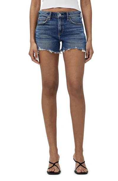 Rag & Bone Dre Low Rise Denim Shorts In Blue River