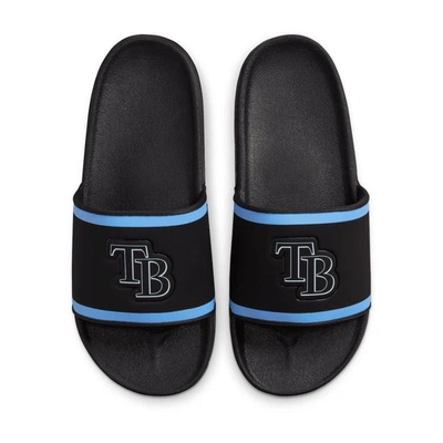Nike Tampa Bay Rays Off-court Wordmark Slide Sandals In Black