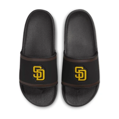 Nike San Diego Padres Off-court Wordmark Slide Sandals In Black