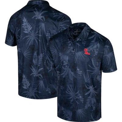 Colosseum Navy Ole Miss Rebels Palms Team Polo